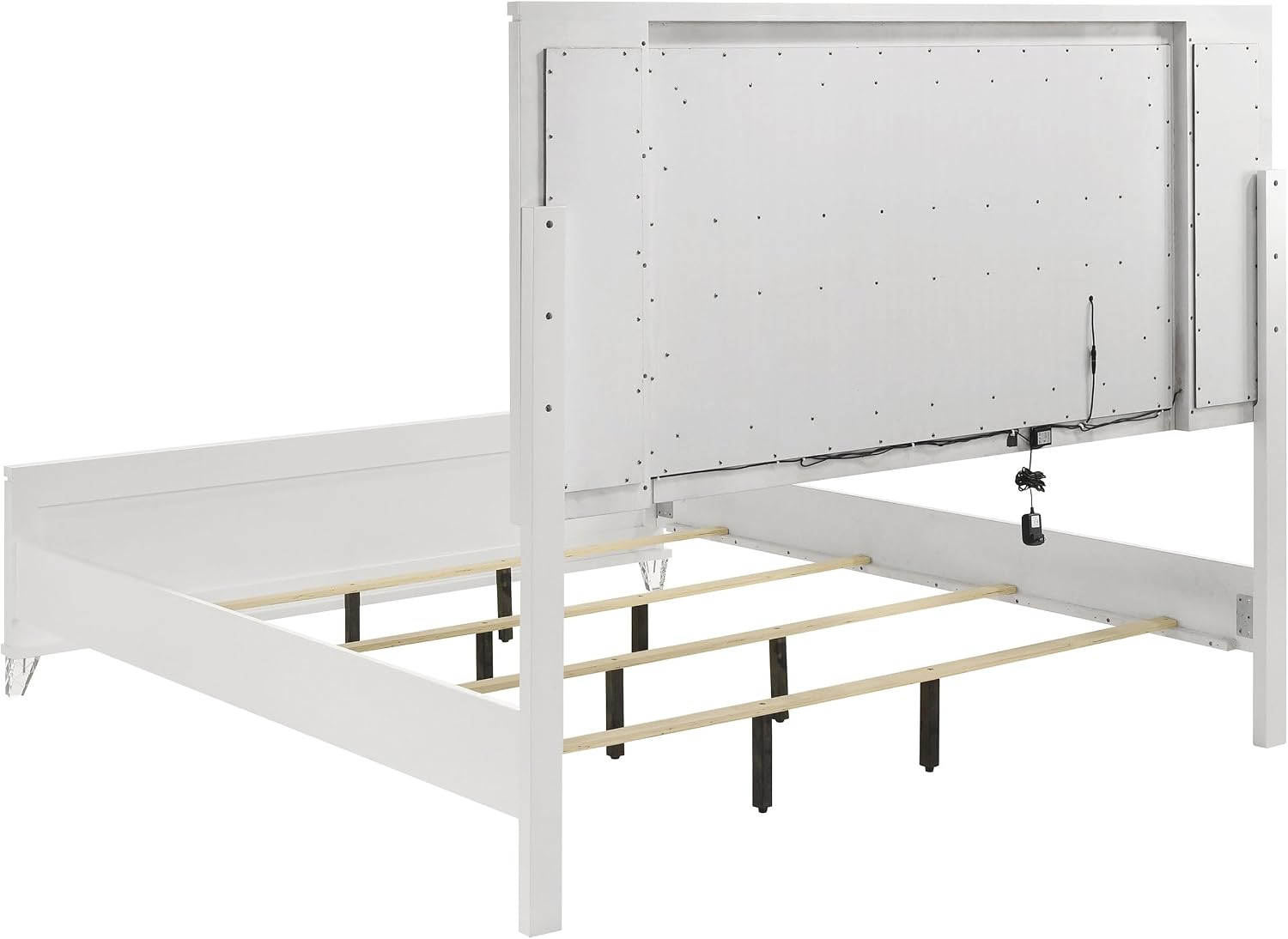 Modern Contemporary Upholstered Bed Frame with Headboard, Platform Support, Neutral Bedroom Furniture