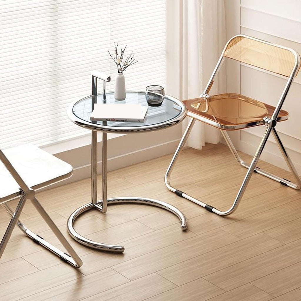 Height Adjustable C-Shaped Side Table – Modern Bedside Sofa Table