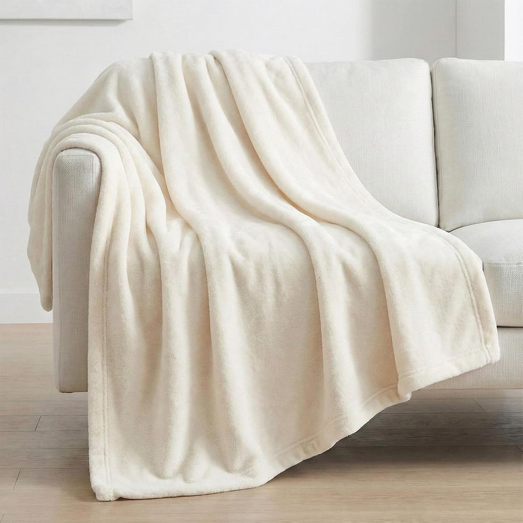 Velvet Plush Throw Blanket – Soft Cozy All Season Sofa Bed Blanket