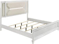 Modern Contemporary Upholstered Bed Frame with Headboard, Platform Support, Neutral Bedroom Furniture