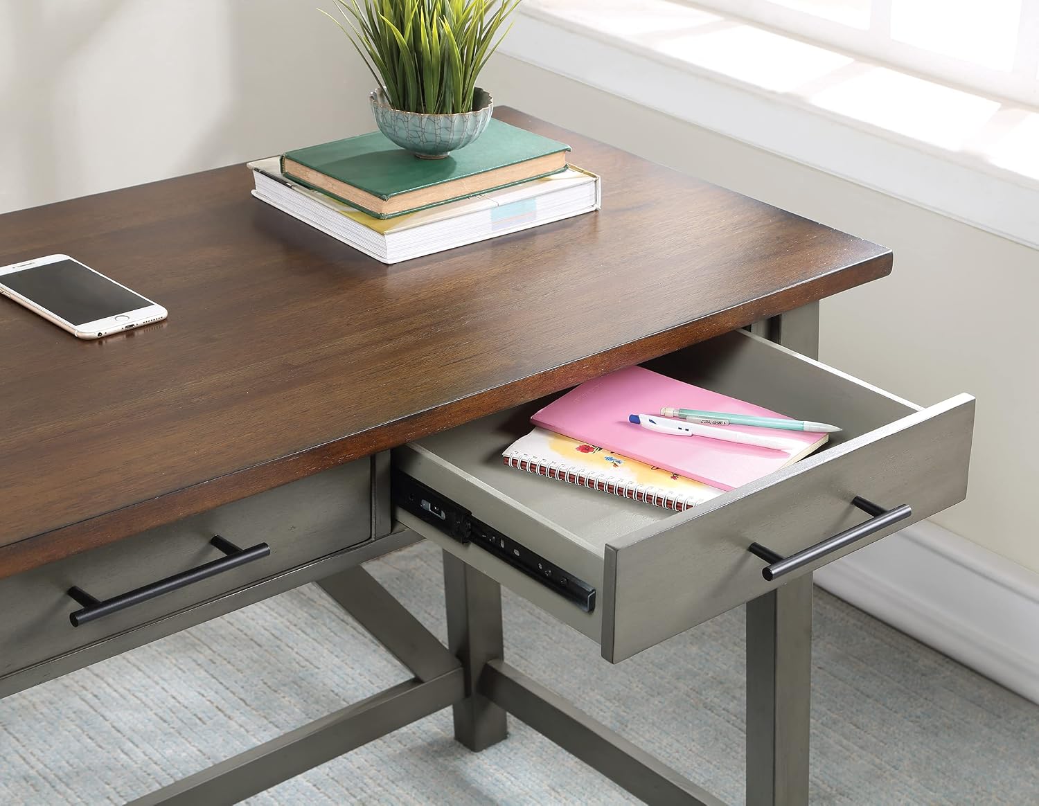 Burnished Decorative Side Table – Modern Accent Furniture