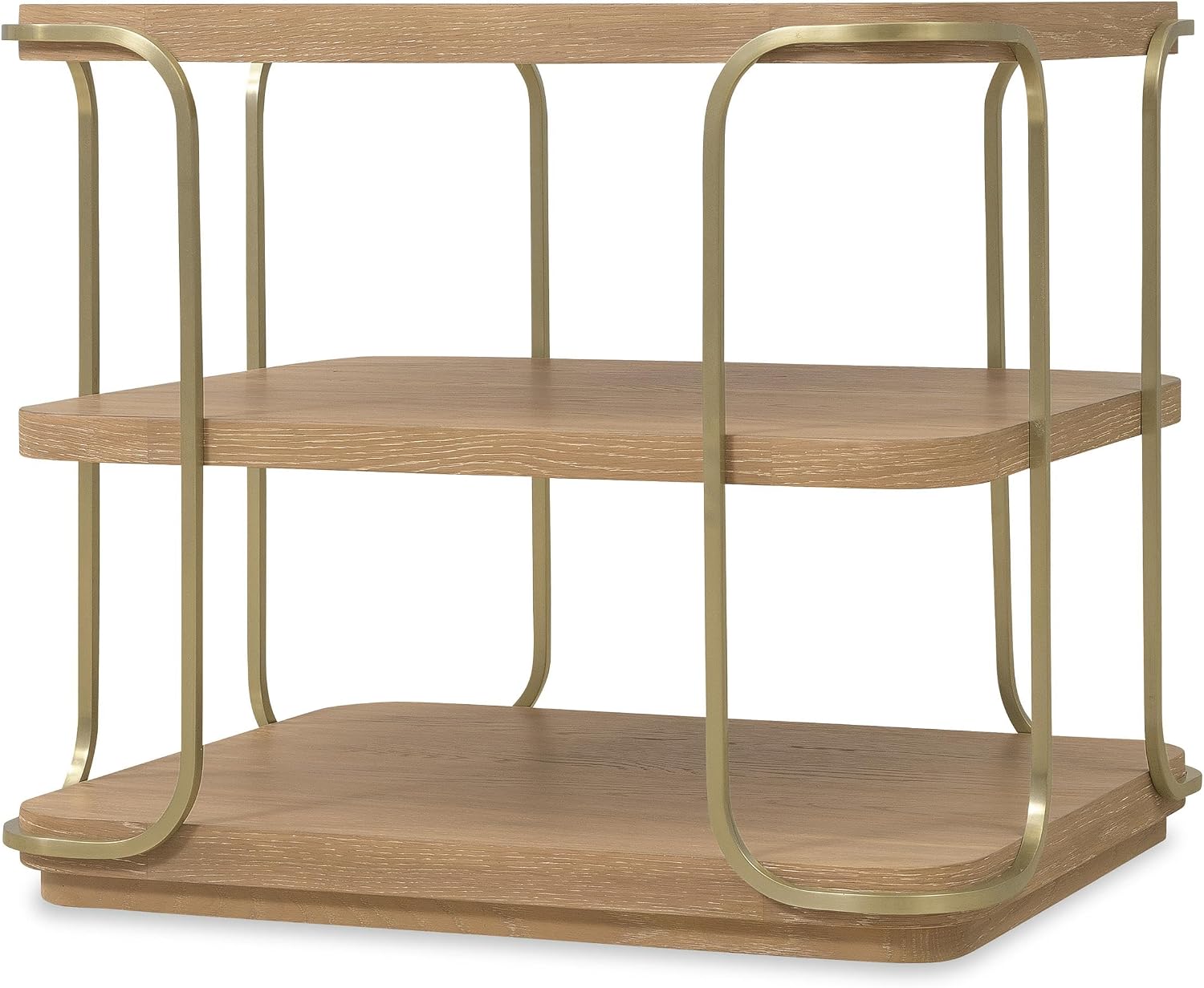 Natural Wood Shelf Unit – Modern Display Storage Rack
