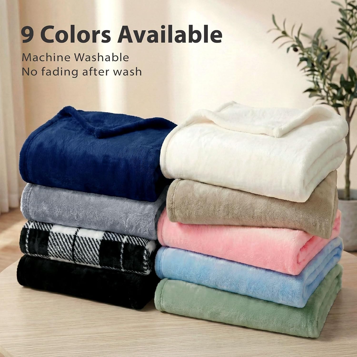 Velvet Plush Throw Blanket – Soft Cozy All Season Sofa Bed Blanket
