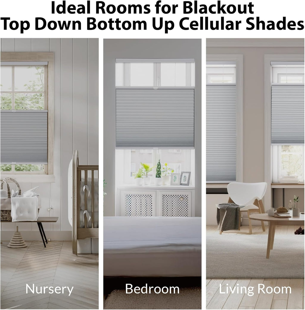 Cordless Blackout Cellular Shade – Honeycomb Window Blind for Home