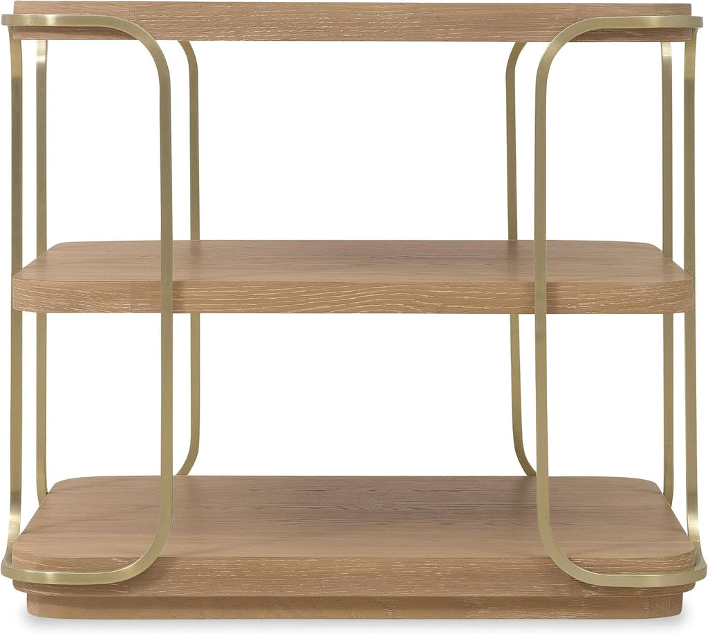 Natural Wood Shelf Unit – Modern Display Storage Rack
